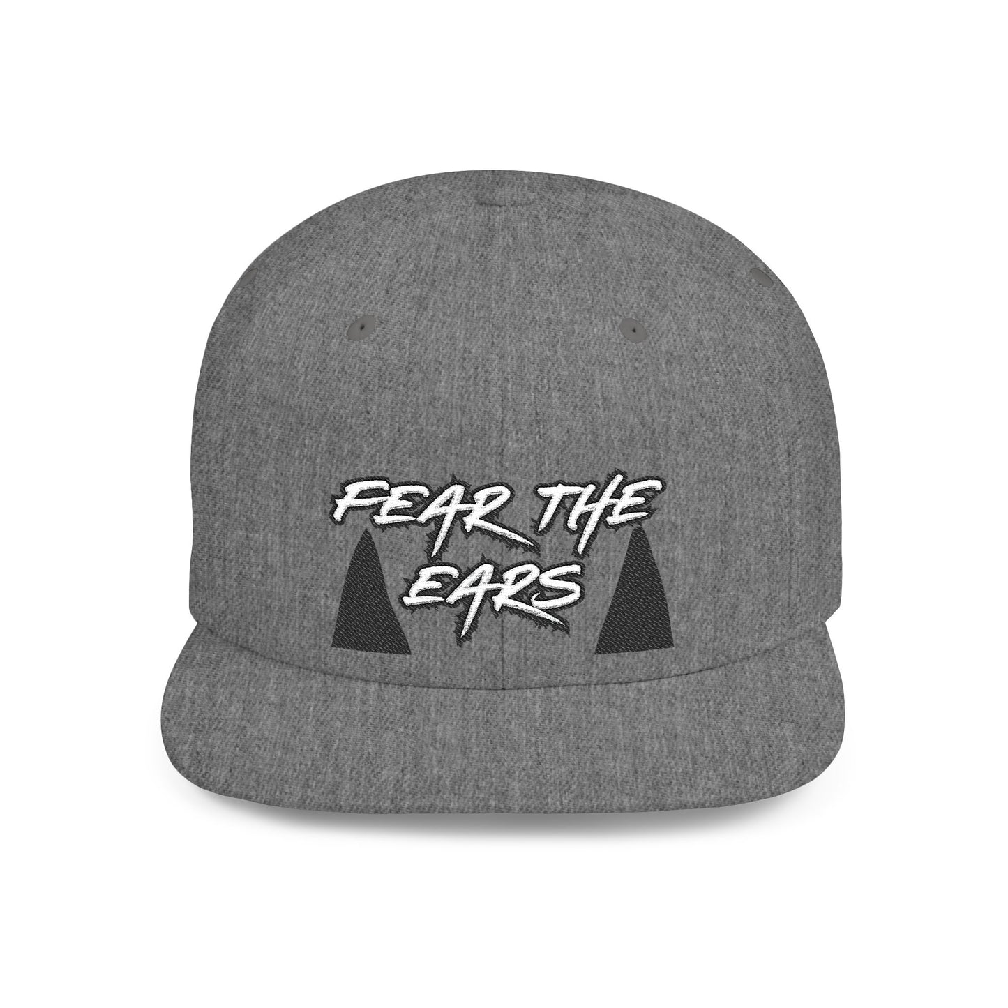 Ears 2 Embroidered Flat Bill Snapback