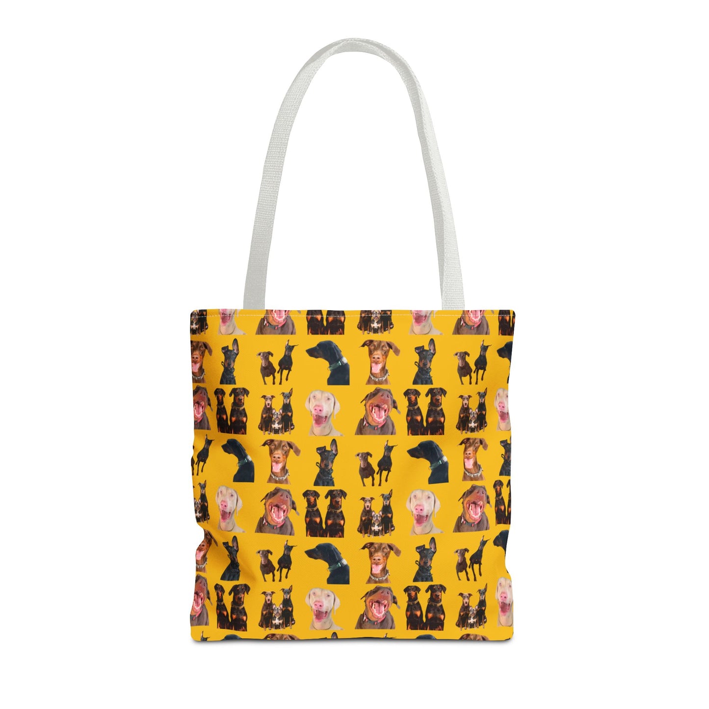 Edition 9 Doberman Model Pattern Yellow Tote Bag