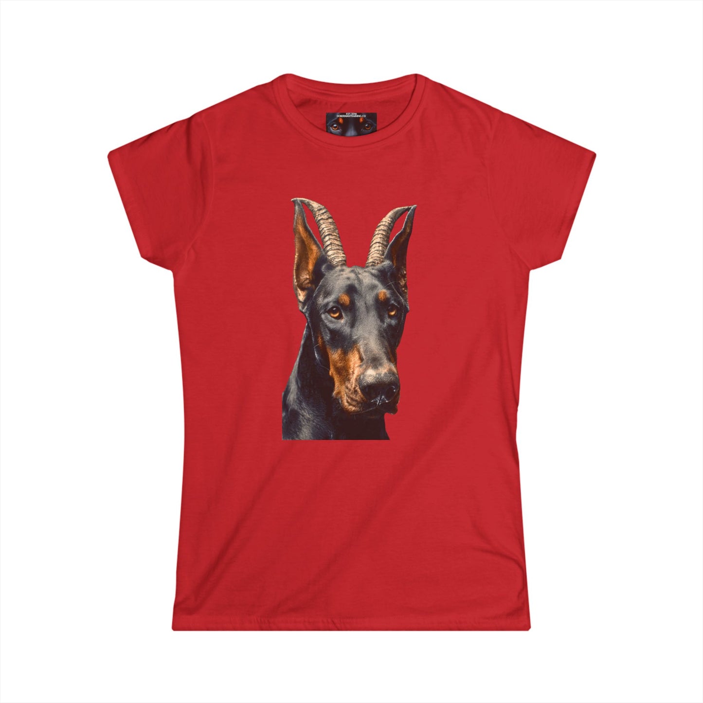 Doberman Goat 2 Women's Softstyle Tee