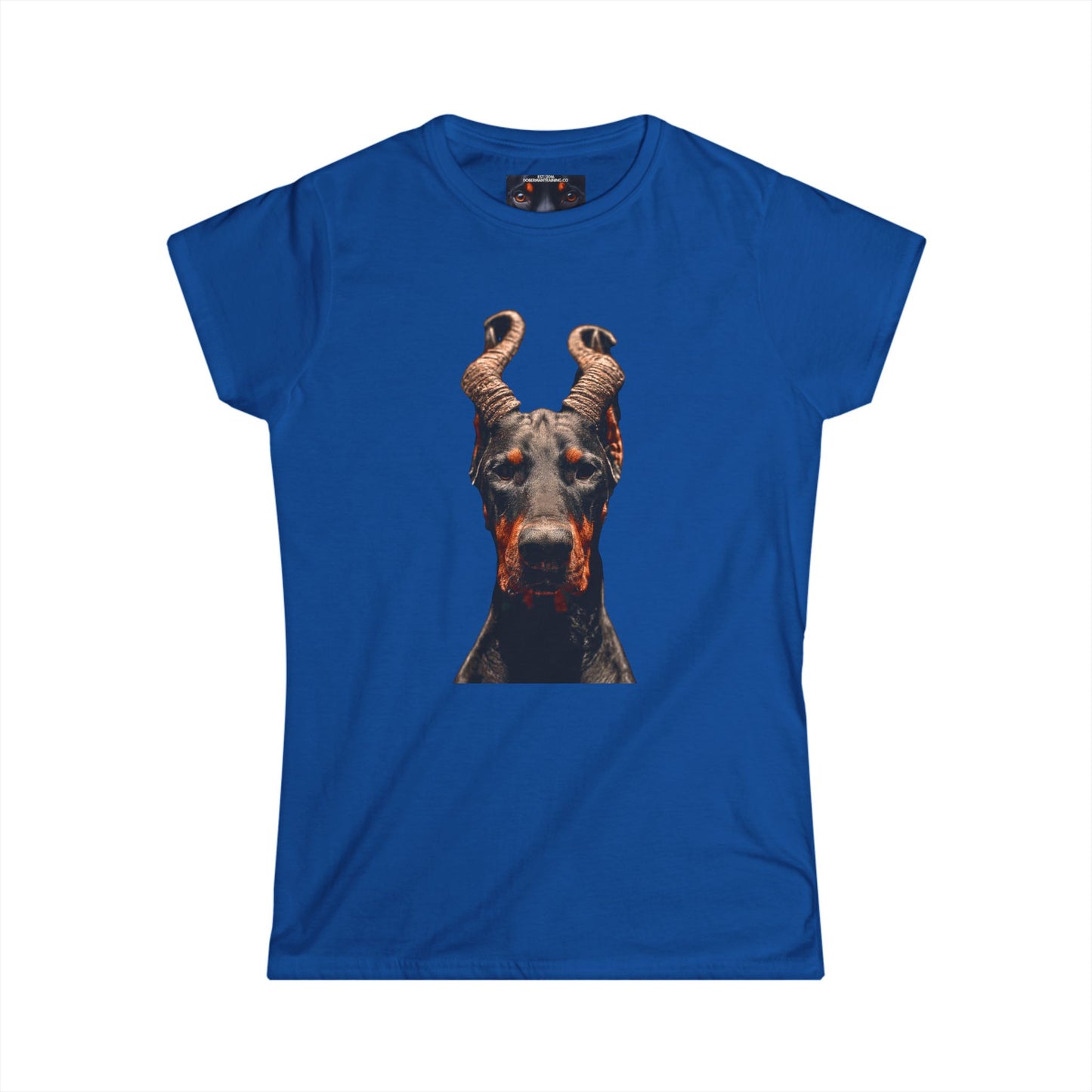 Doberman Goat 1 Women's Softstyle Tee