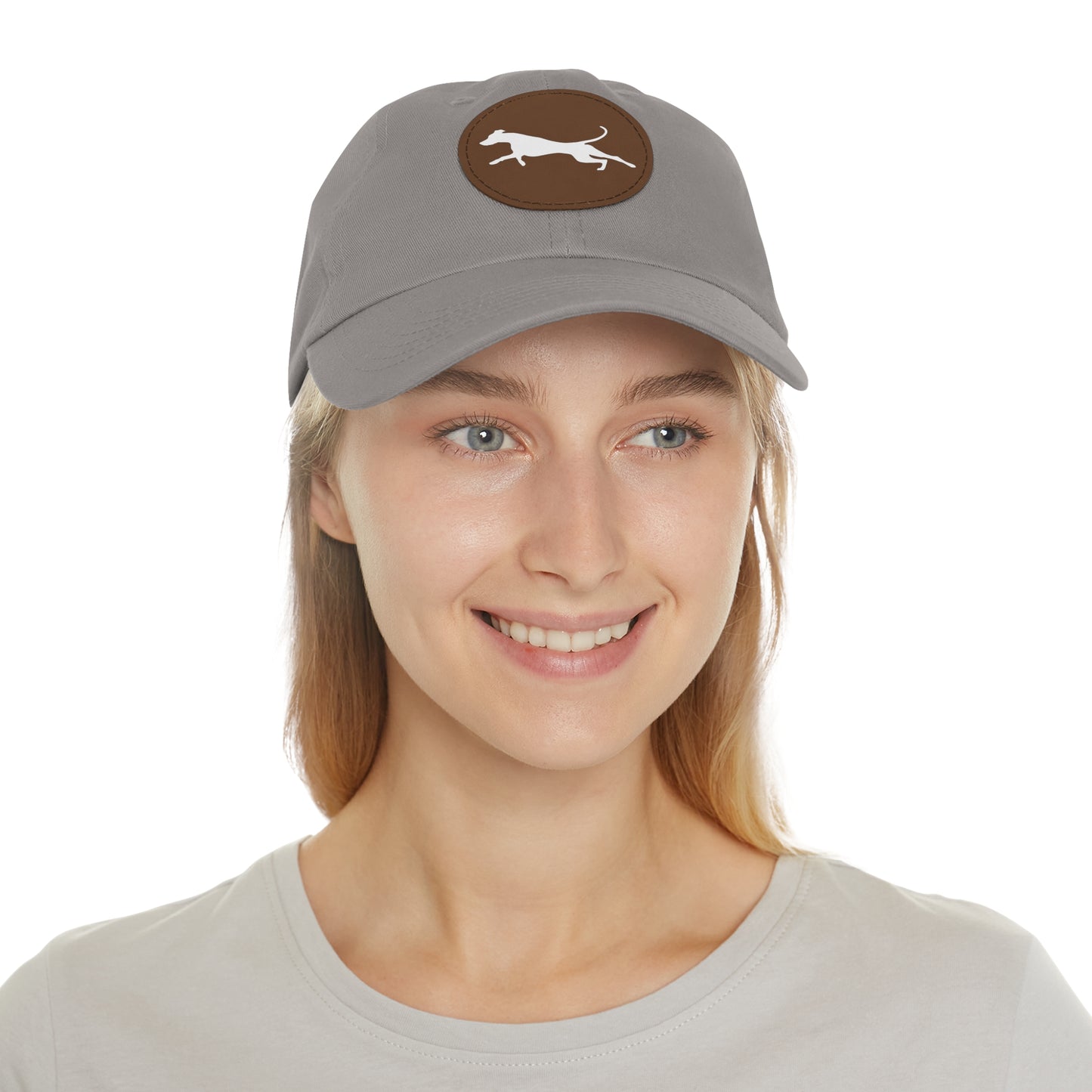N 3 Dad Hat with Leather Patch (Round)