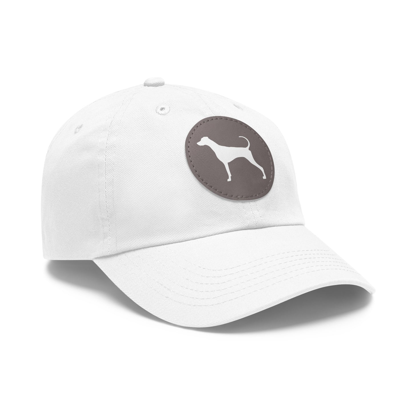 N 7 Dad Hat with Leather Patch (Round)