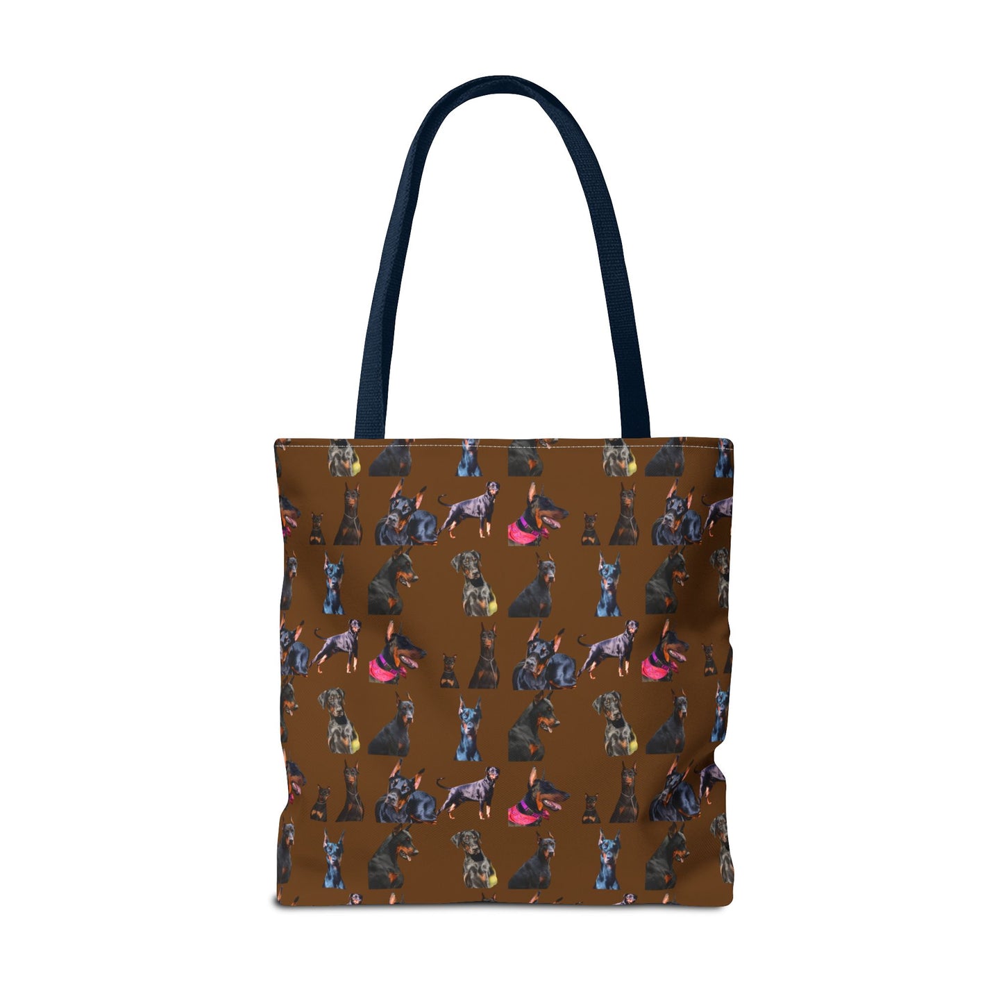 Edition 7 Doberman Model Pattern Brown Tote Bag
