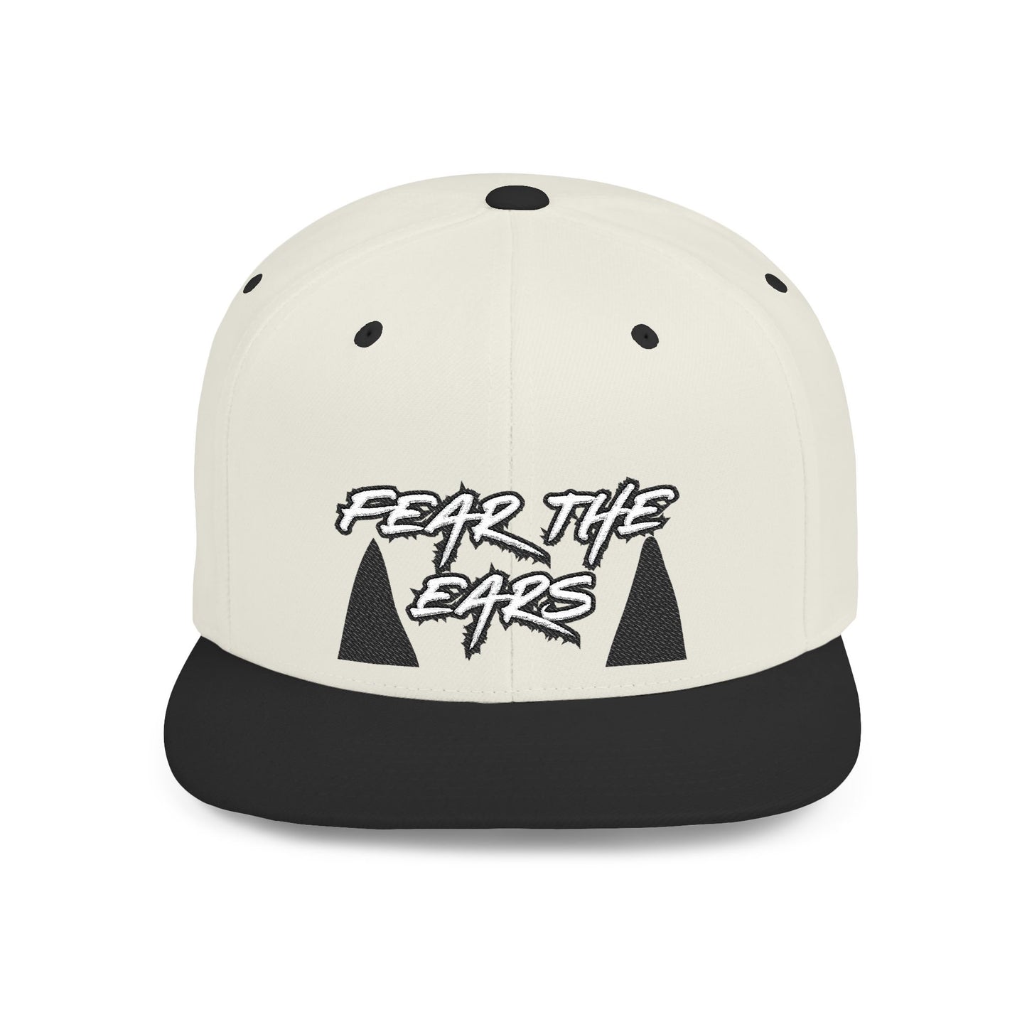 Ears 2 Embroidered Flat Bill Snapback