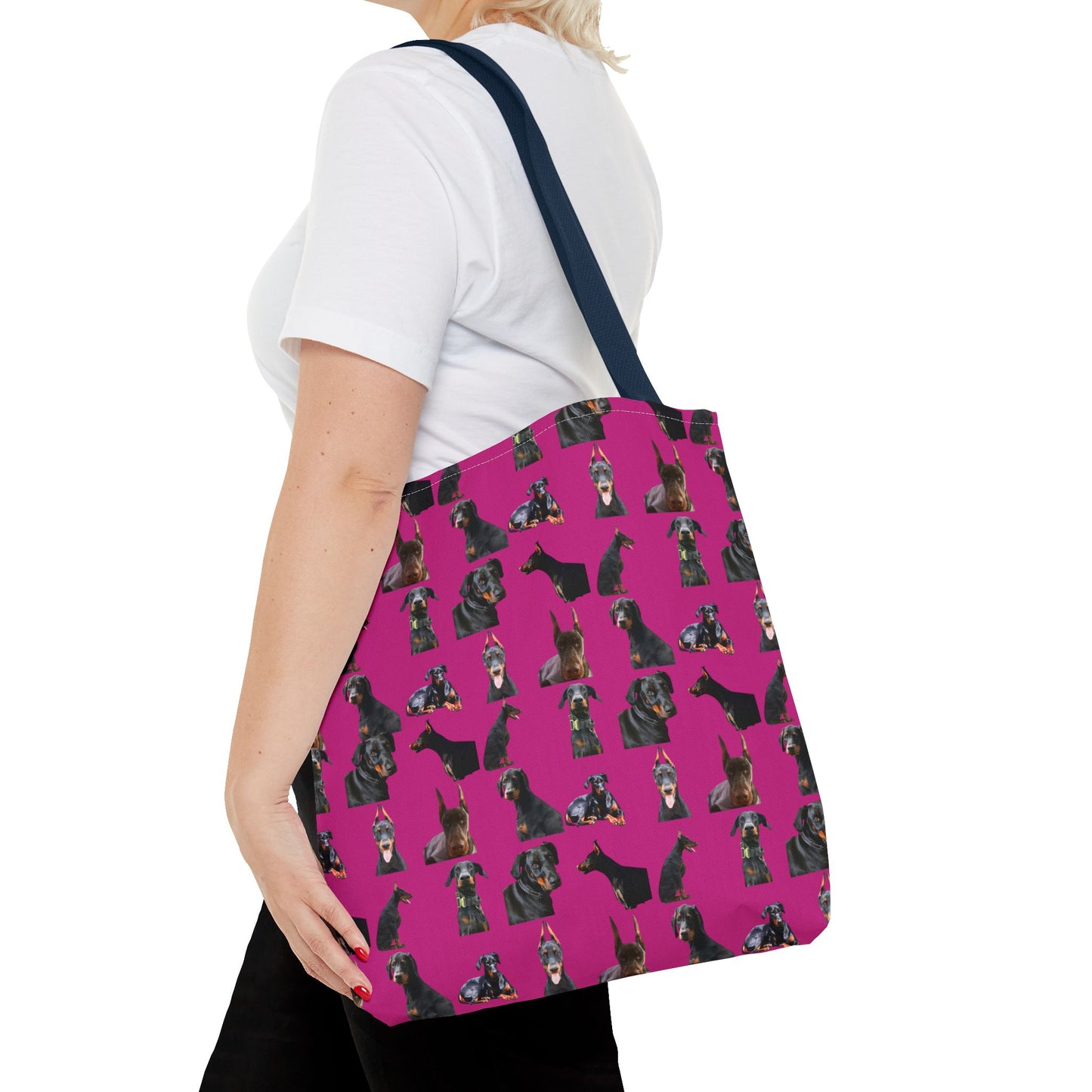 Edition 6 Doberman Model Pattern Pink Tote Bag
