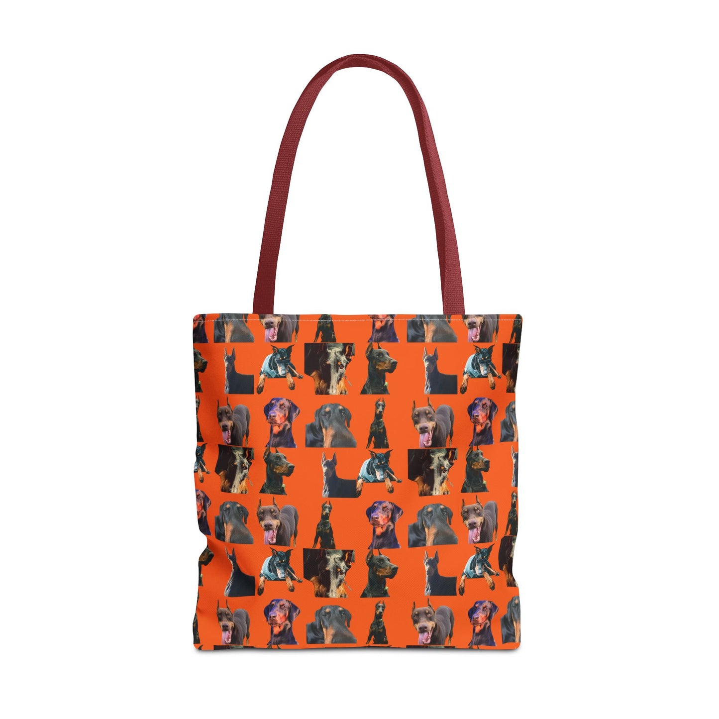 Edition 3 Doberman Model Pattern Orange Tote Bag