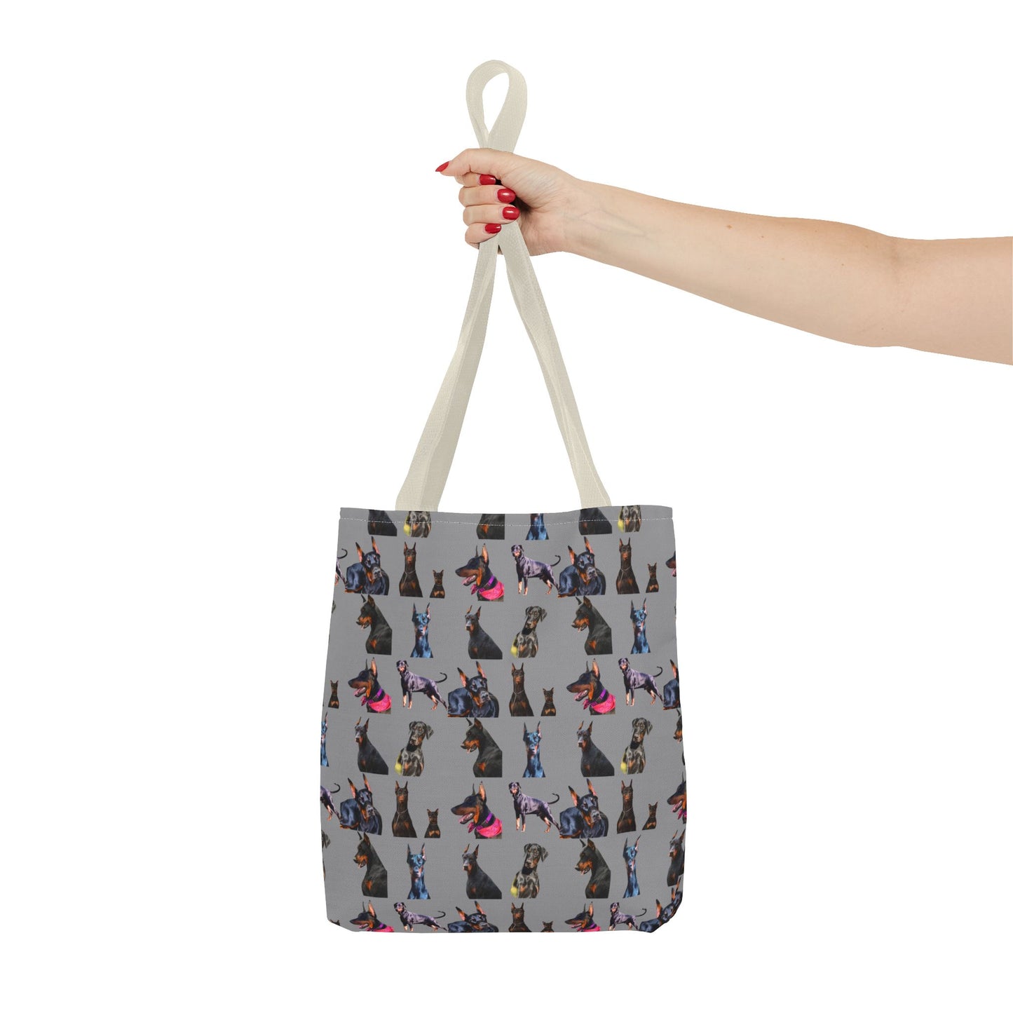 Edition 7 Doberman Model Pattern Gray Tote Bag