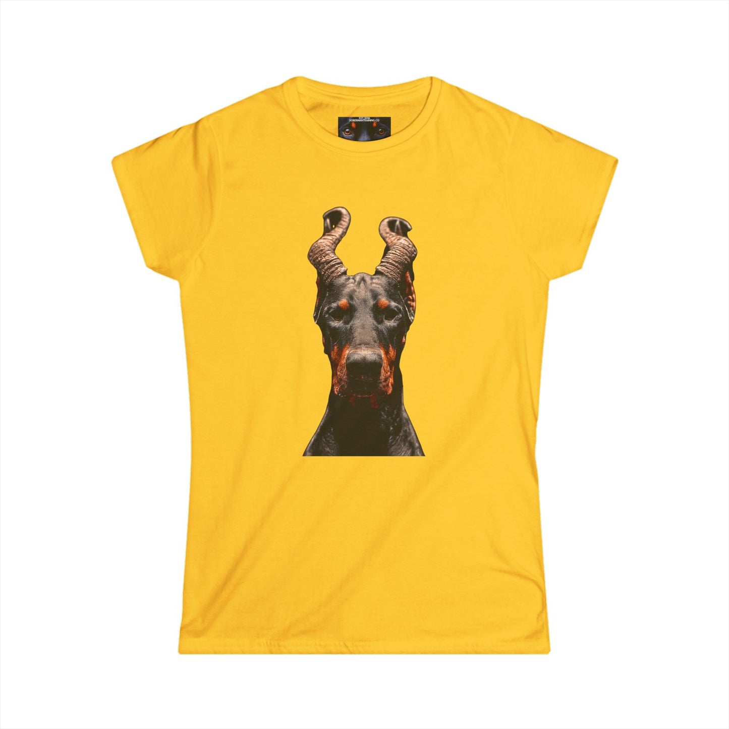 Doberman Goat 1 Women's Softstyle Tee