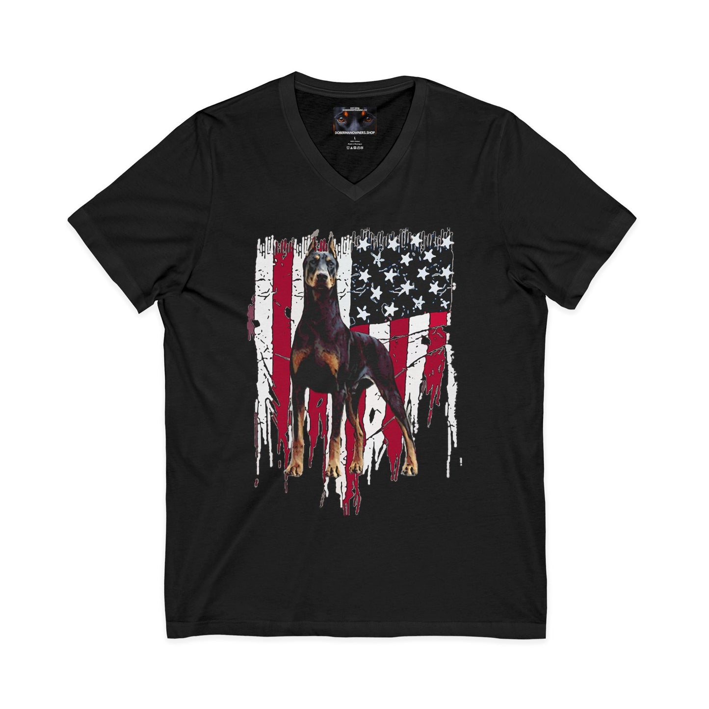 Patriot 1 Private Label Unisex Jersey Short Sleeve V-Neck Tee