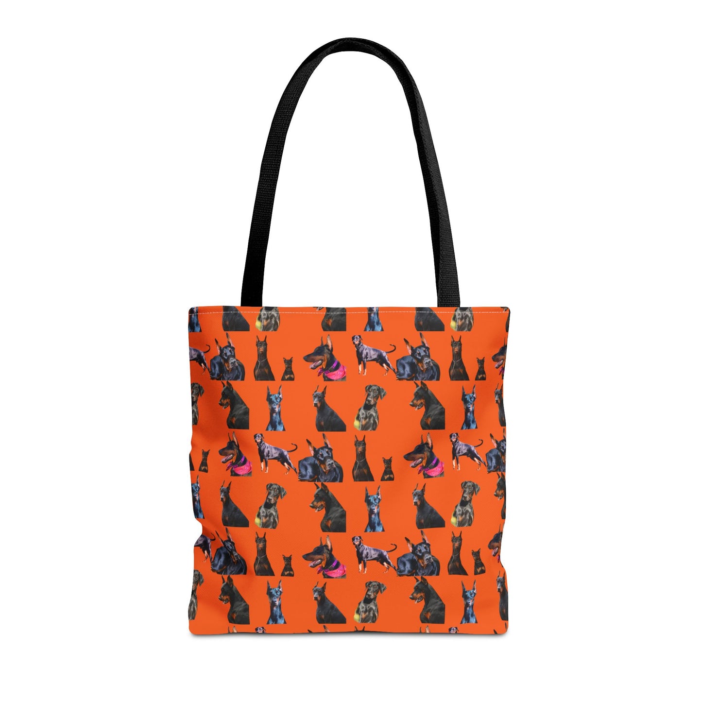 Edition 7 Doberman Model Pattern Orange Tote Bag