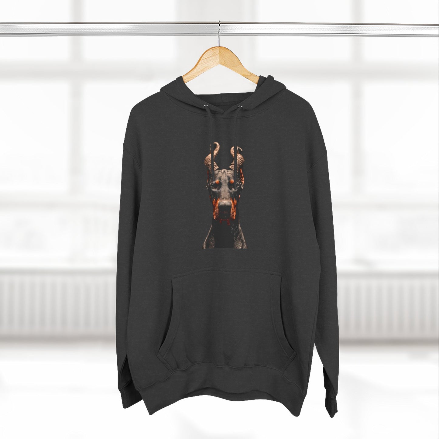 Doberman Goat 1 Fleece Hoodie