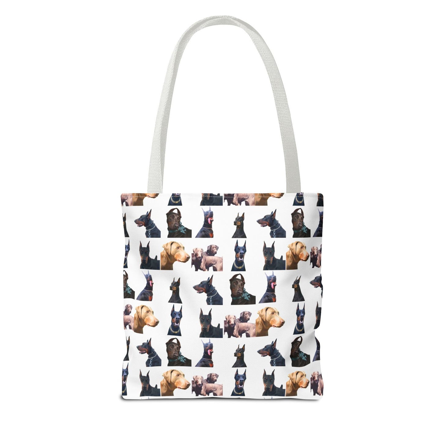 Edition 8 Doberman Model Pattern White Tote Bag
