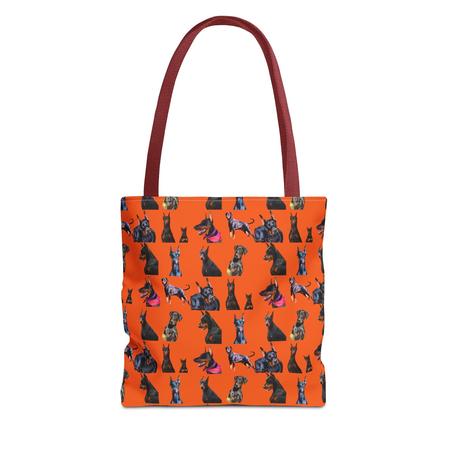 Edition 7 Doberman Model Pattern Orange Tote Bag