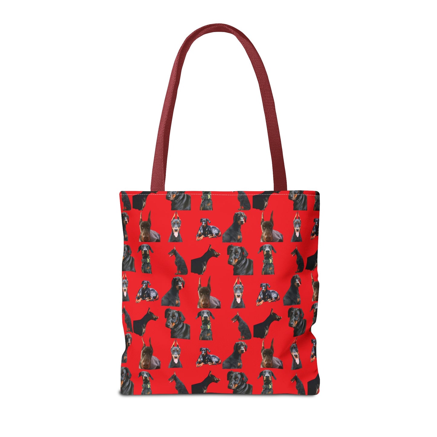 Edition 6 Doberman Model Pattern Red Tote Bag