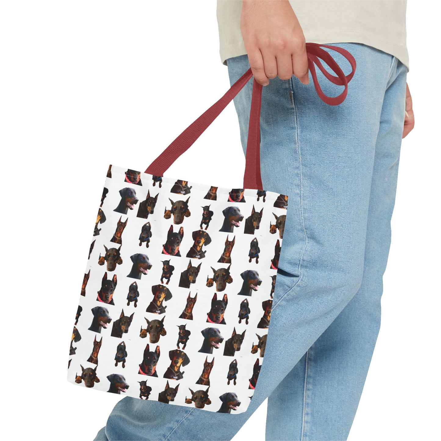 Edition 2 Doberman Model Pattern White Tote Bag