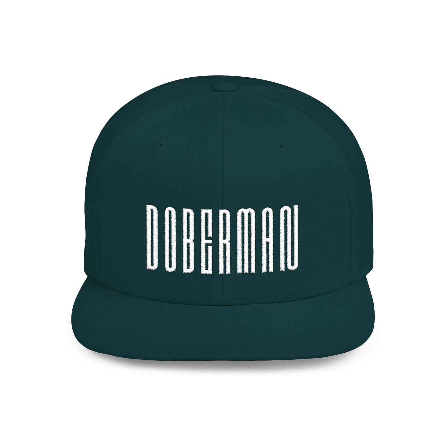 Doberman 1 Embroidered Flat Bill Snapback