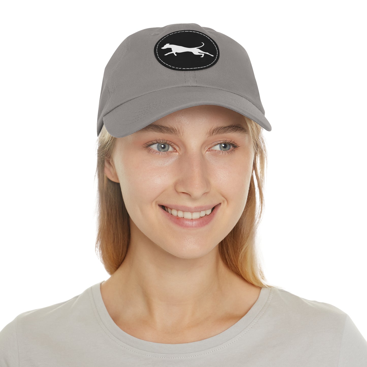 N 3 Dad Hat with Leather Patch (Round)