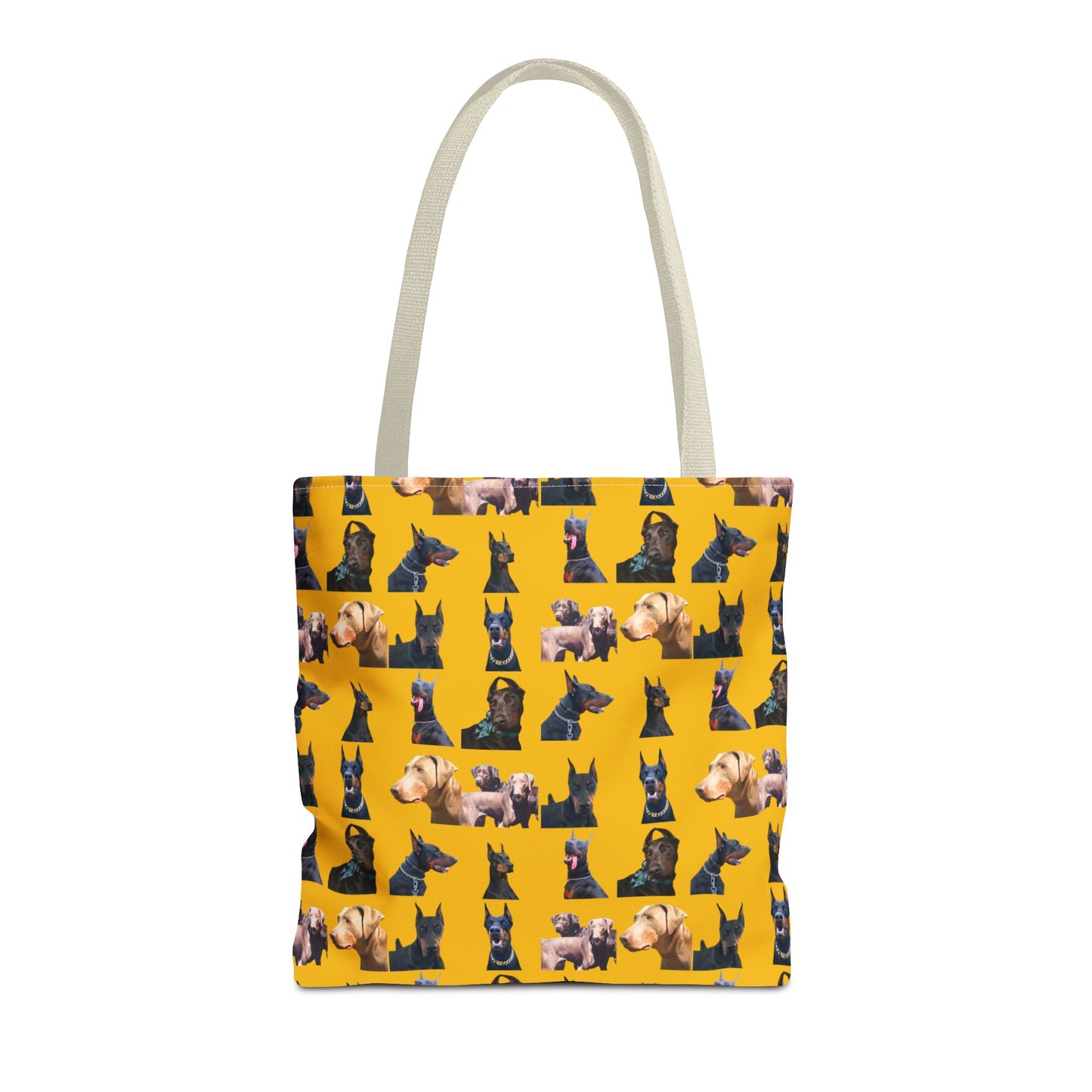 Edition 8 Doberman Model Pattern Yellow Tote Bag