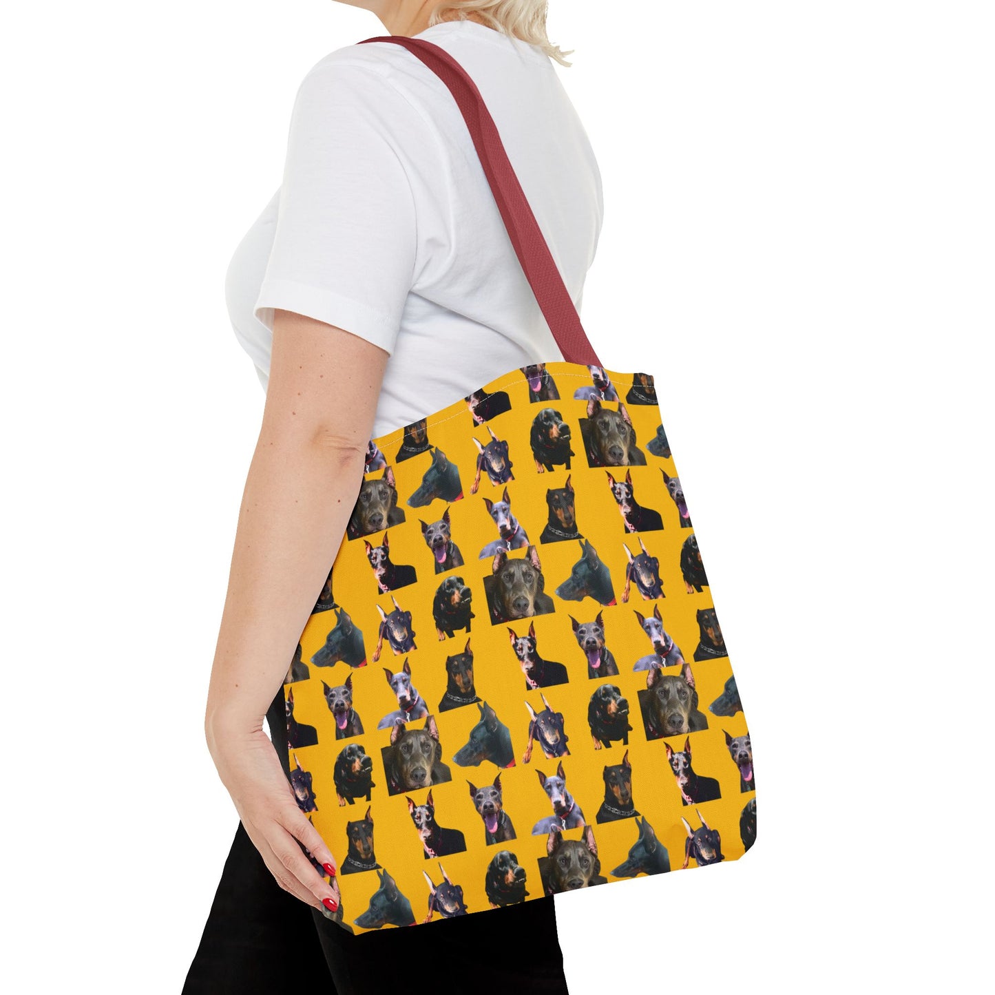 Edition 11 Doberman Model Pattern Yellow Tote Bag