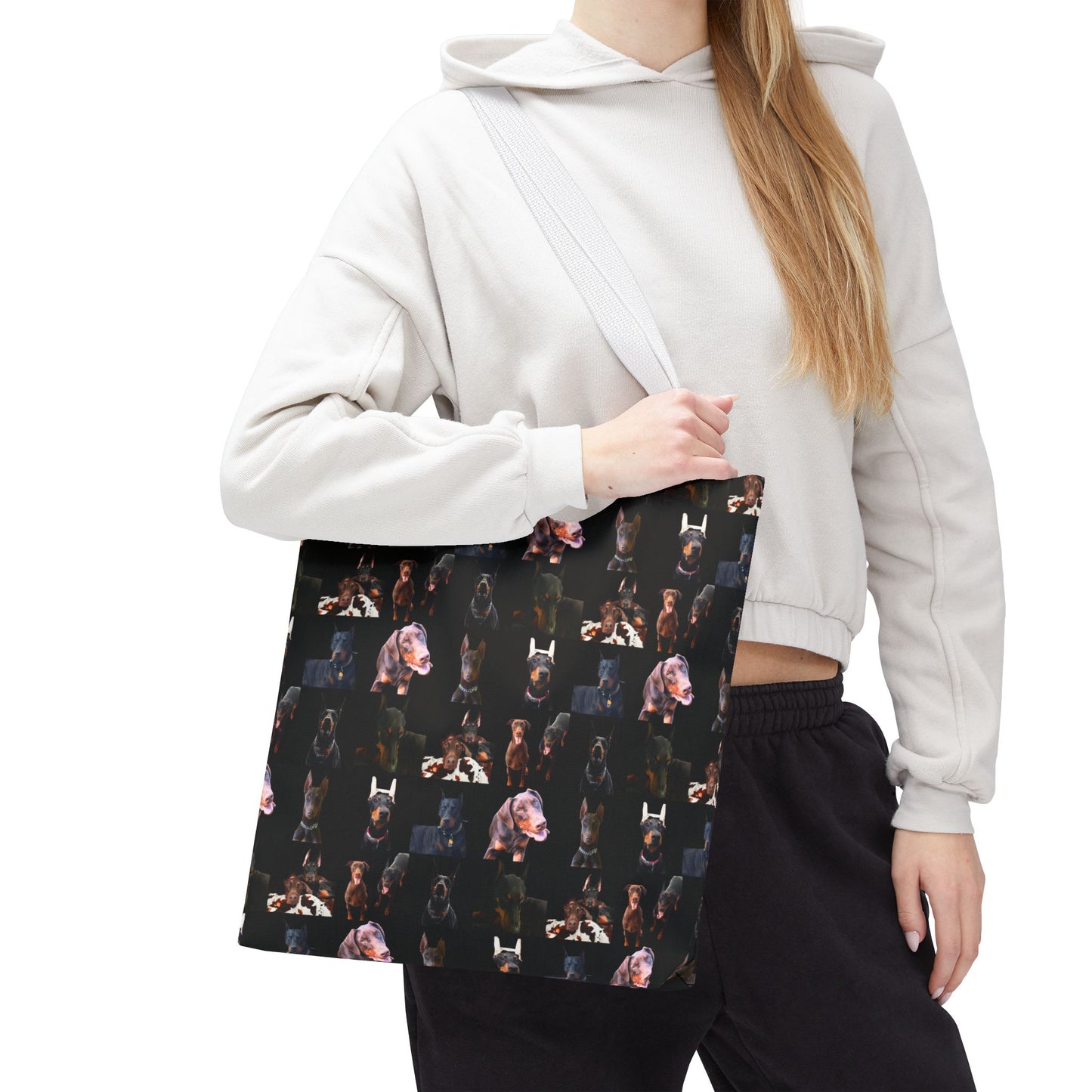 Edition 10 Doberman Model Pattern Black Tote Bag