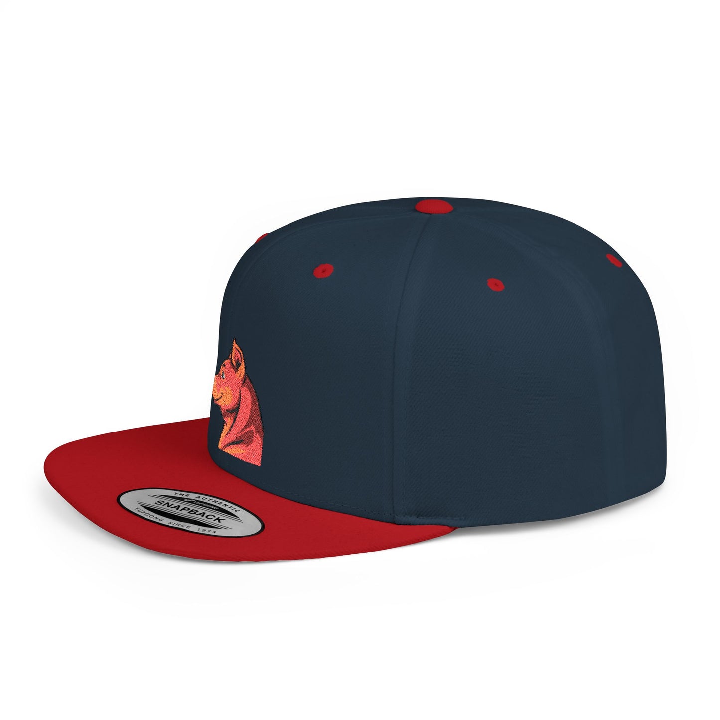 Custom Embroidered Flat Bill Snapback