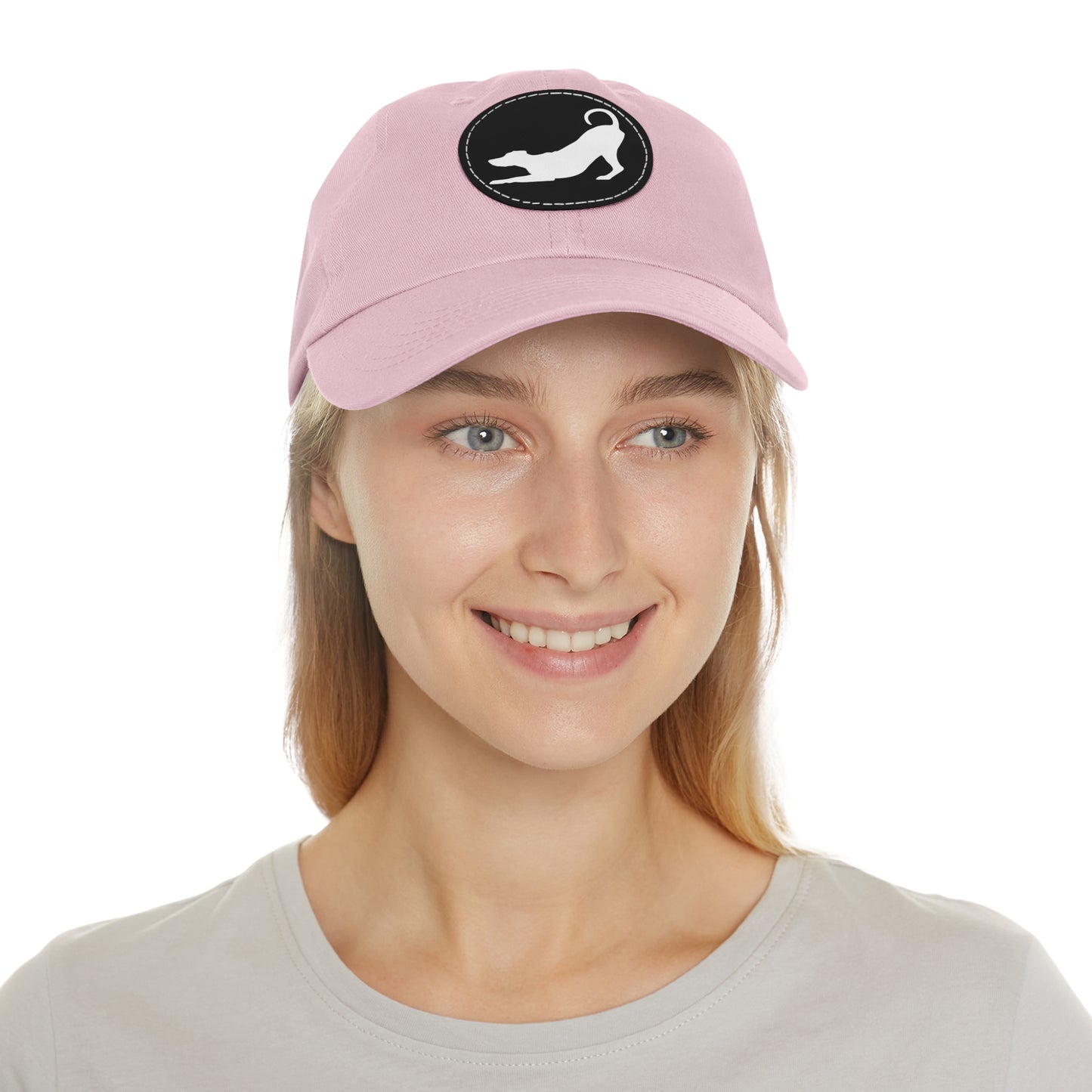 N 2 Dad Hat with Leather Patch (Round)