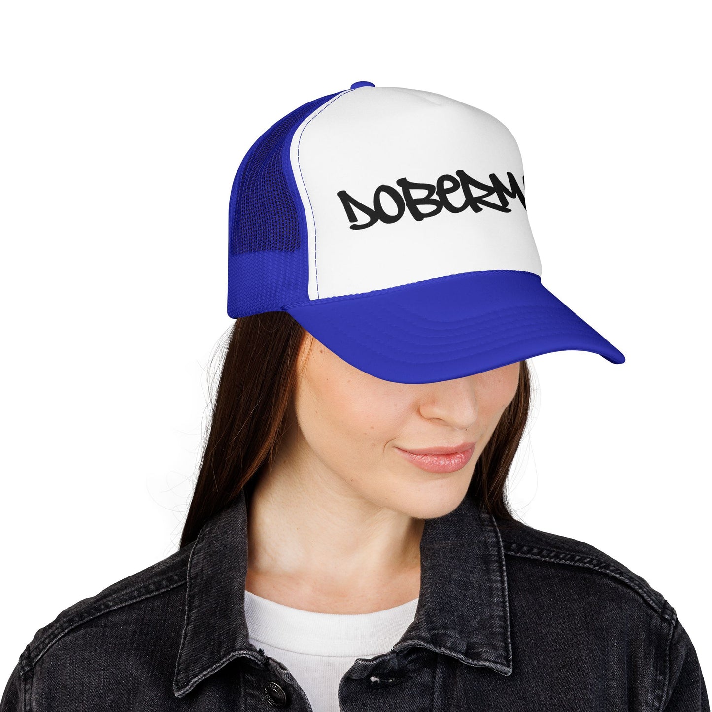 Doberman Graffiti Foam Trucker Hat Made in USA