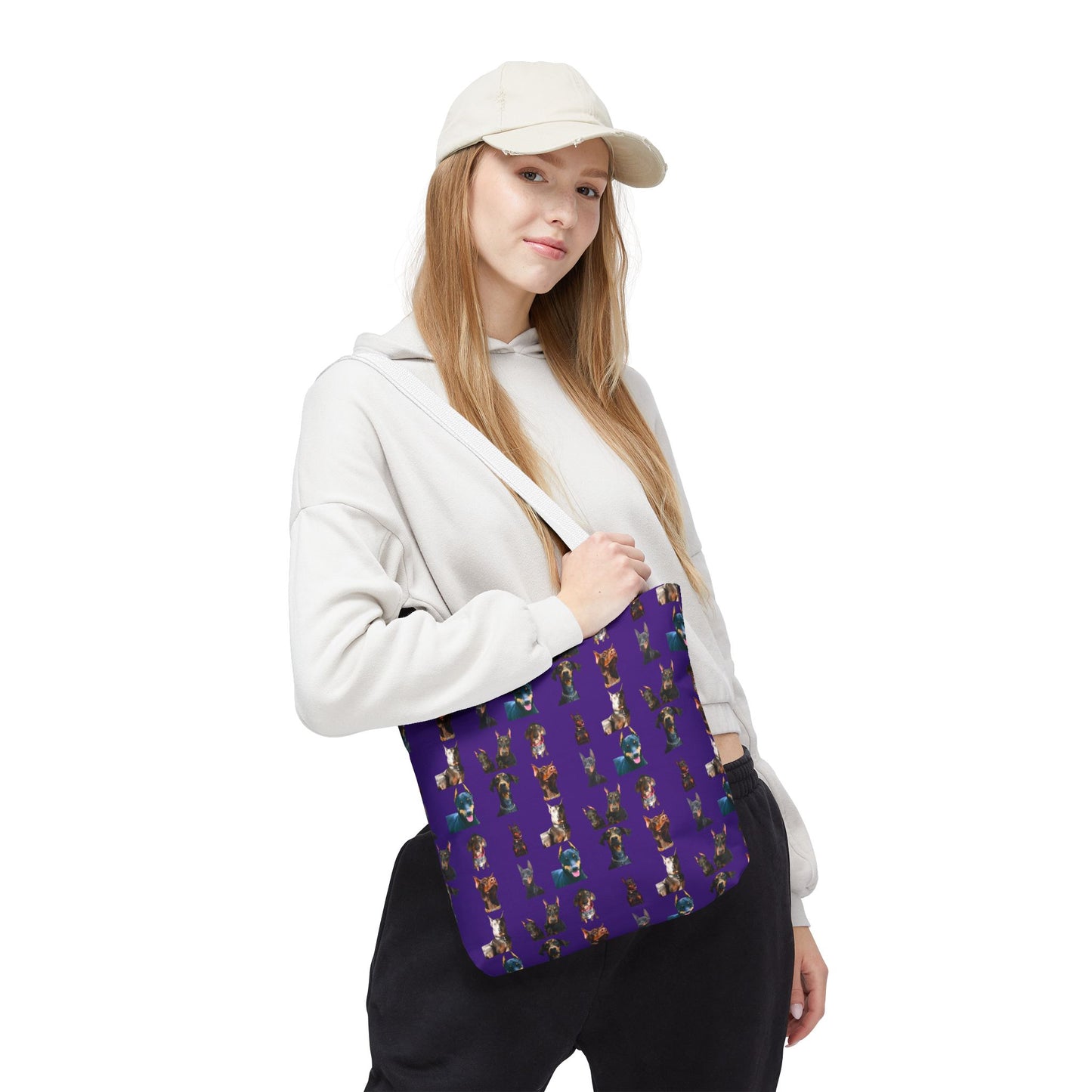 Edition 4 Doberman Model Pattern Purple Tote Bag