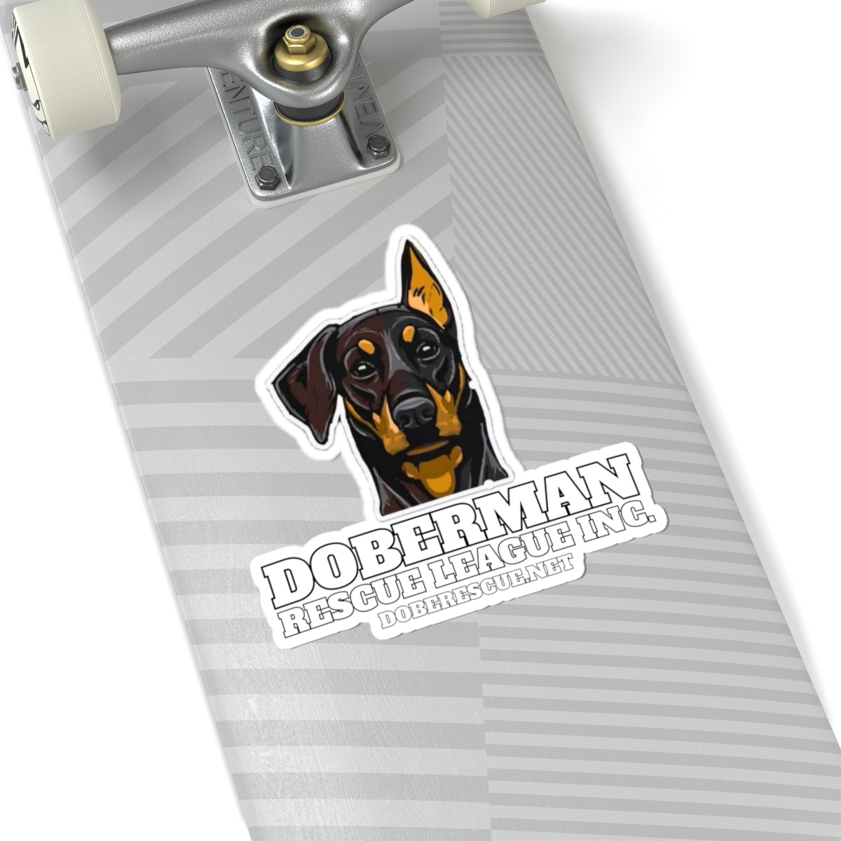 Doberman Rescue League Kiss-Cut Sticker — Doberman Head Logo (doberscue.net)