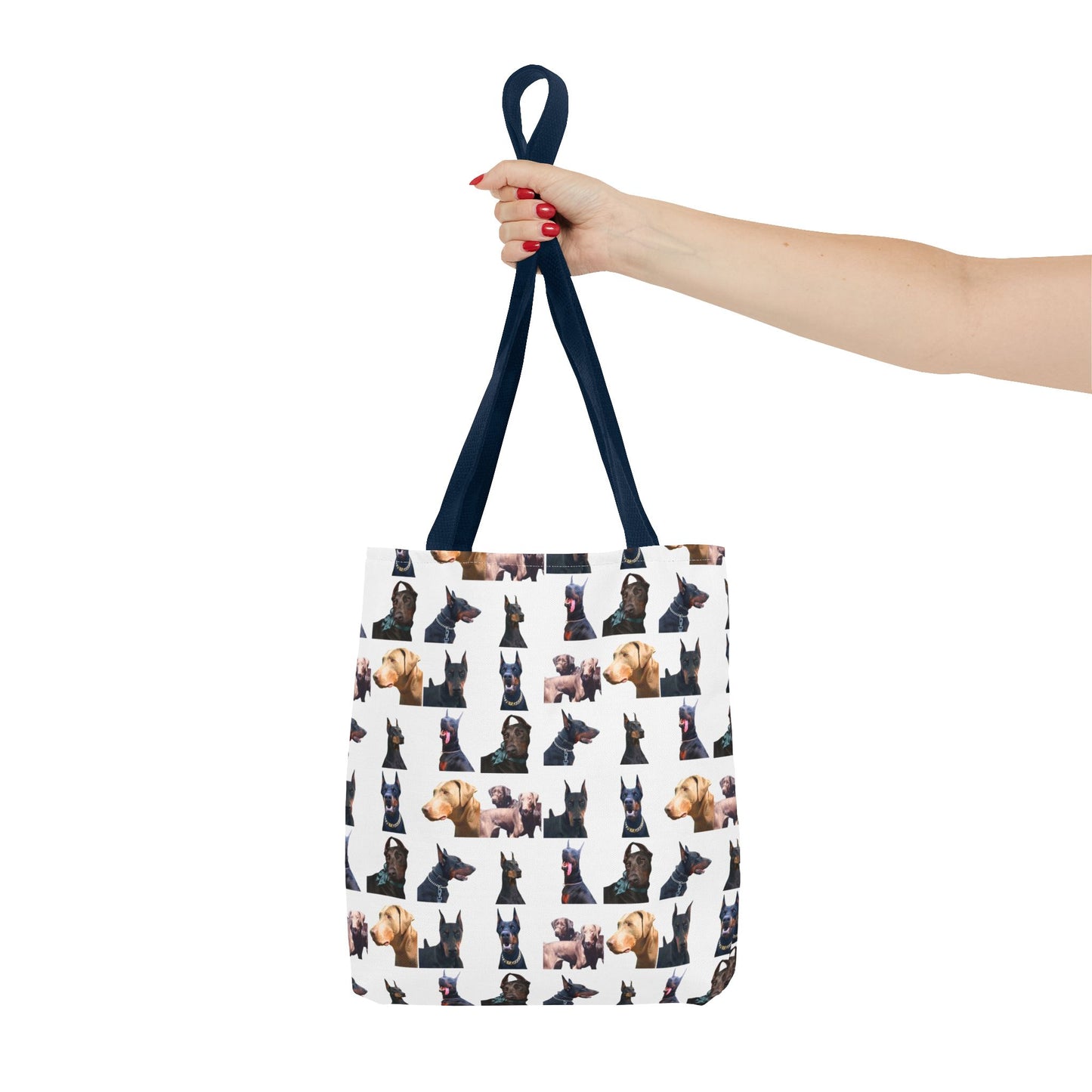 Edition 8 Doberman Model Pattern White Tote Bag