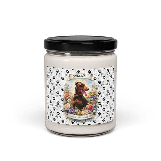 In Loving Memory Custom Scented Soy Candle — Floral & Cozy 9oz Jar