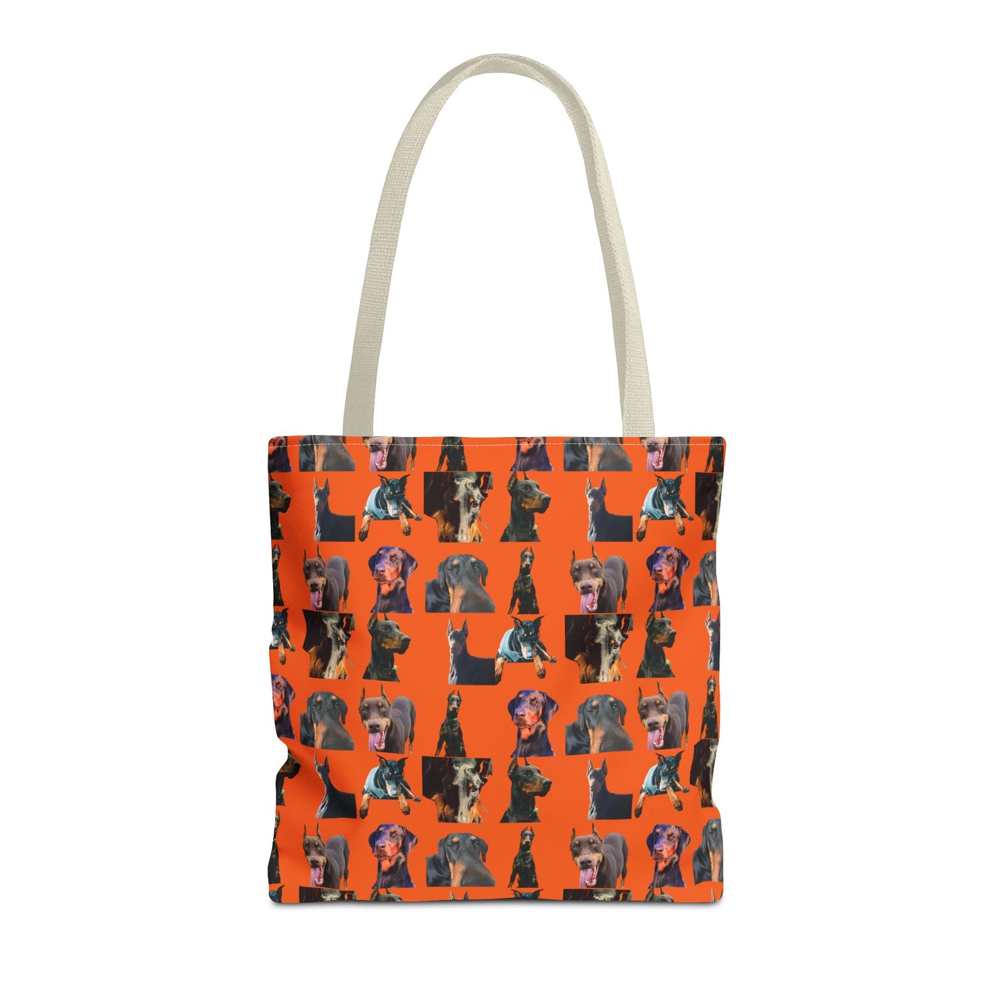 Edition 3 Doberman Model Pattern Orange Tote Bag