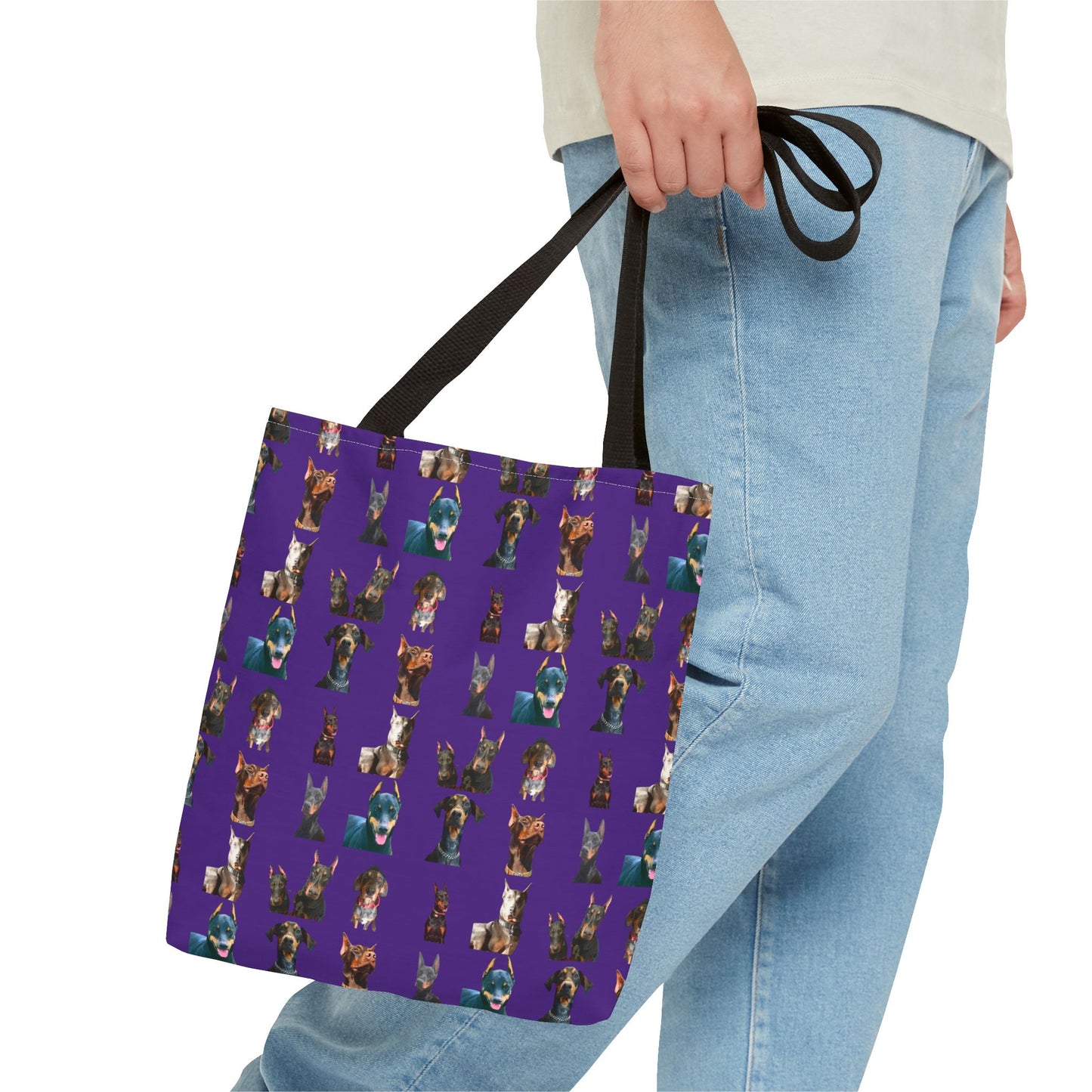 Edition 4 Doberman Model Pattern Purple Tote Bag