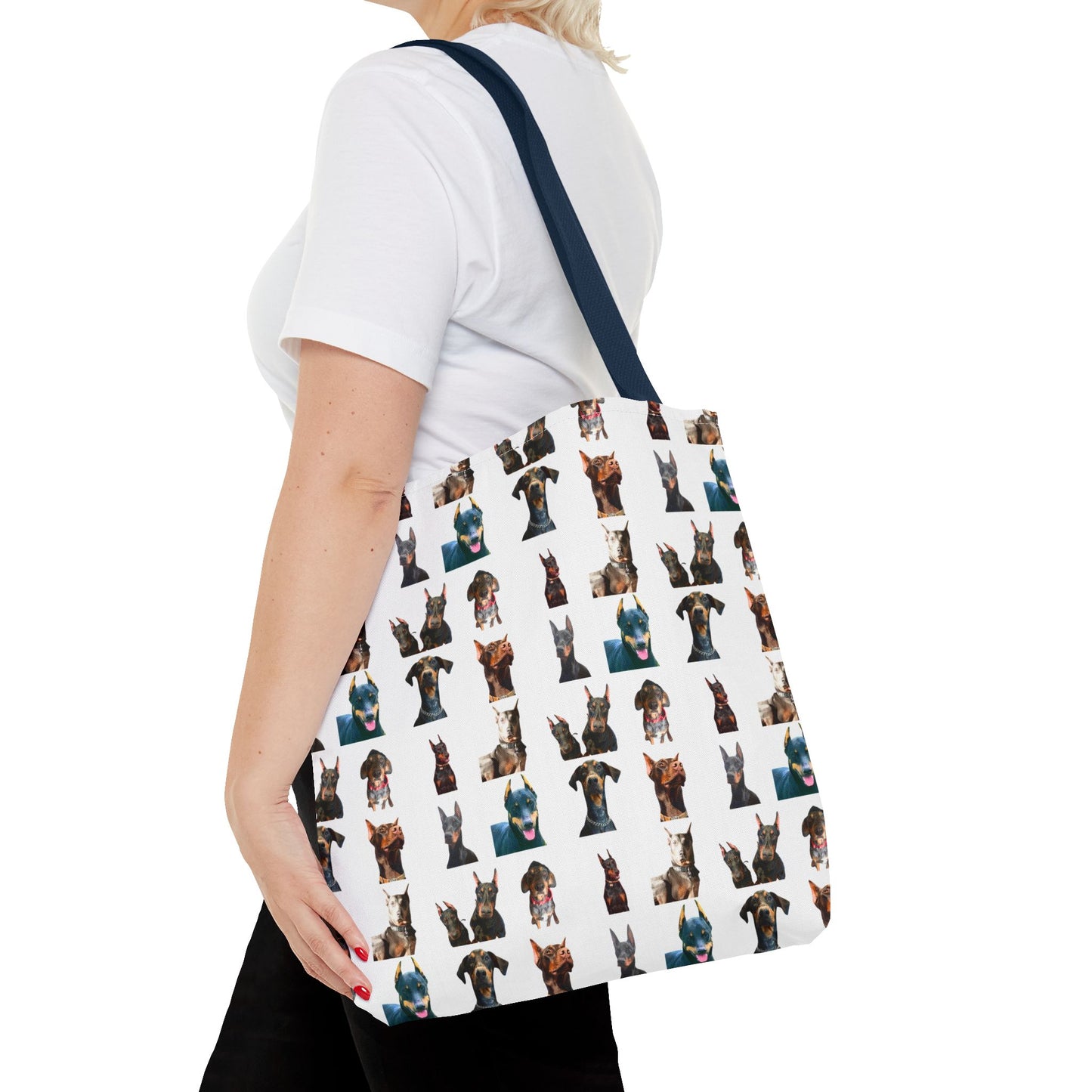 Edition 4 Doberman Model Pattern White Tote Bag