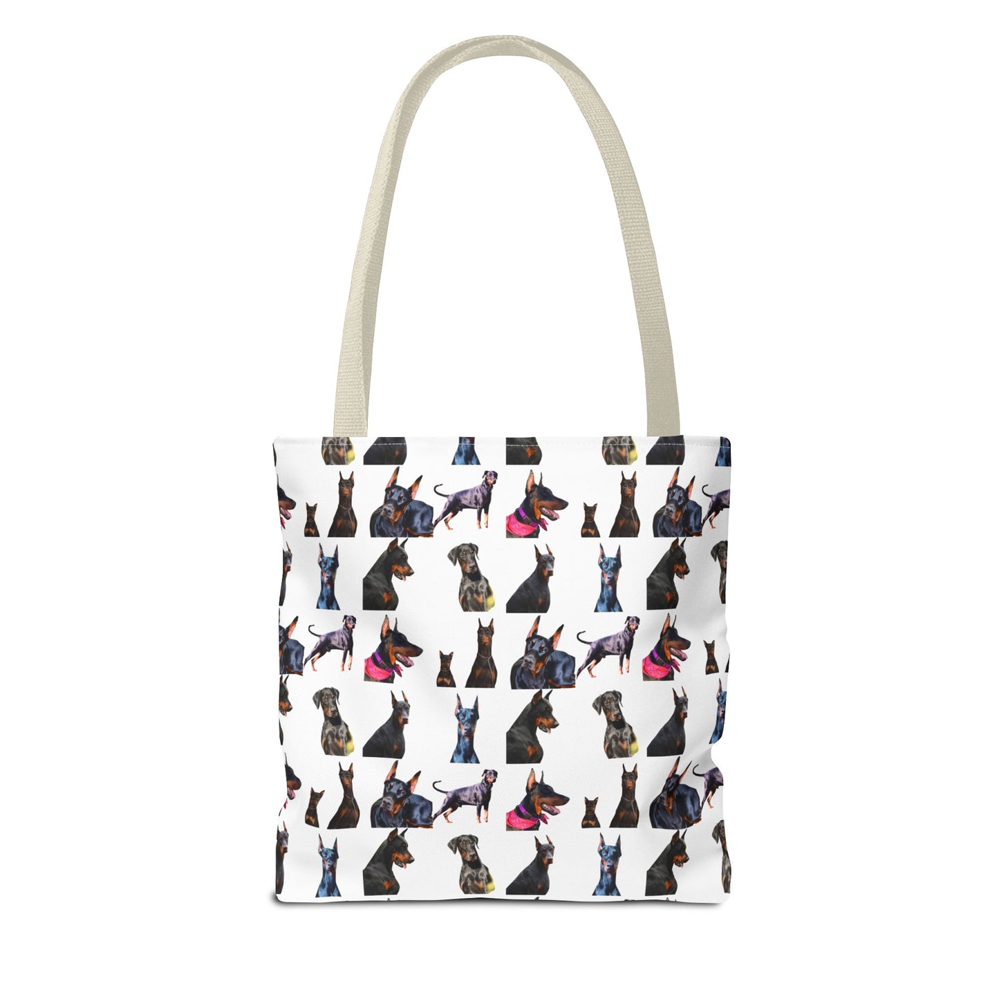 Edition 7 Doberman Model Pattern White Tote Bag