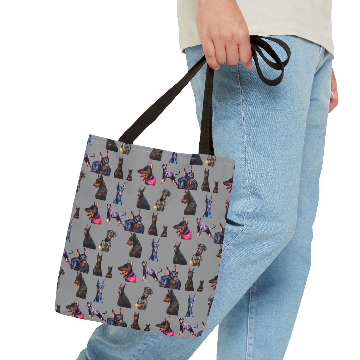 Edition 7 Doberman Model Pattern Gray Tote Bag