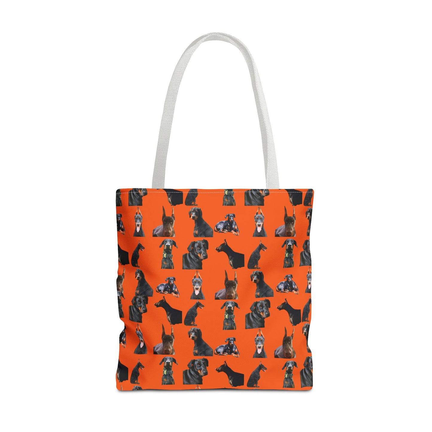 Edition 6 Doberman Model Pattern Orange Tote Bag