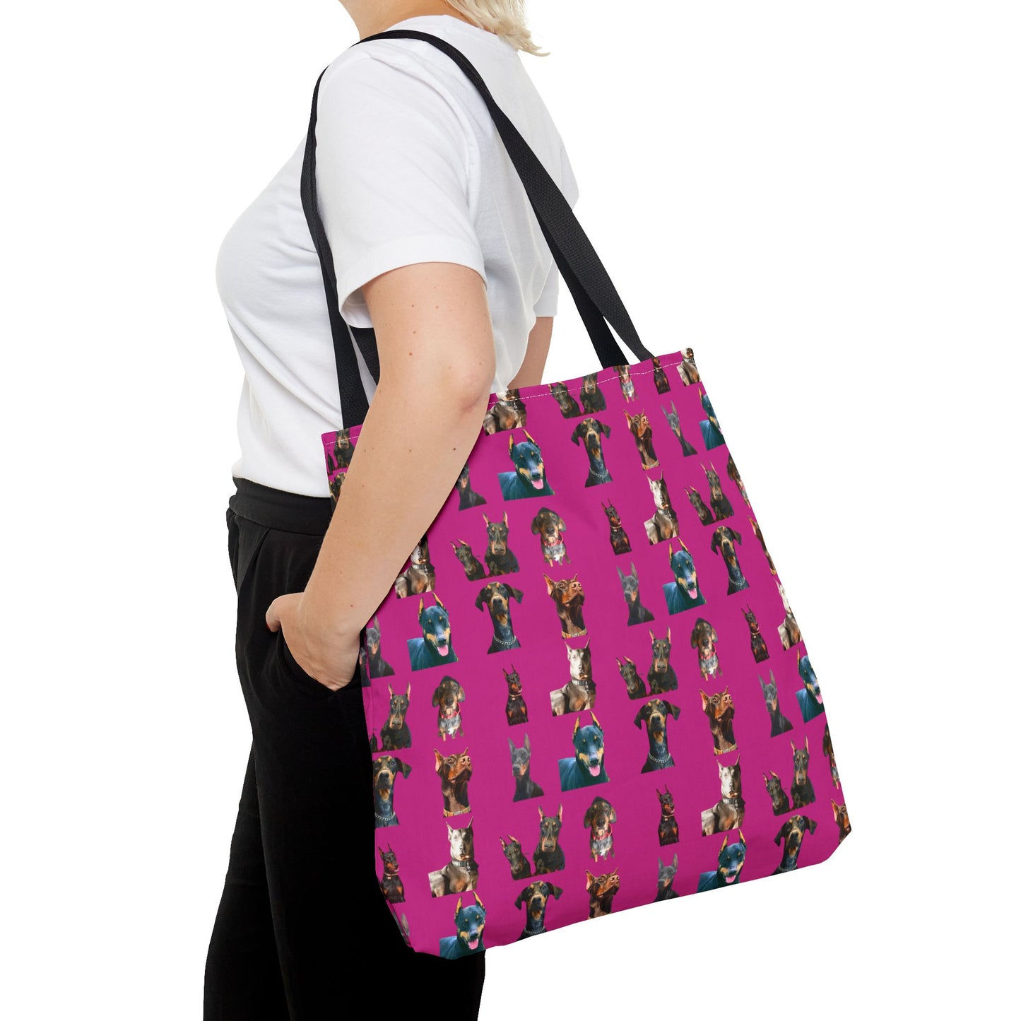 Edition 4 Doberman Model Pattern Pink Tote Bag