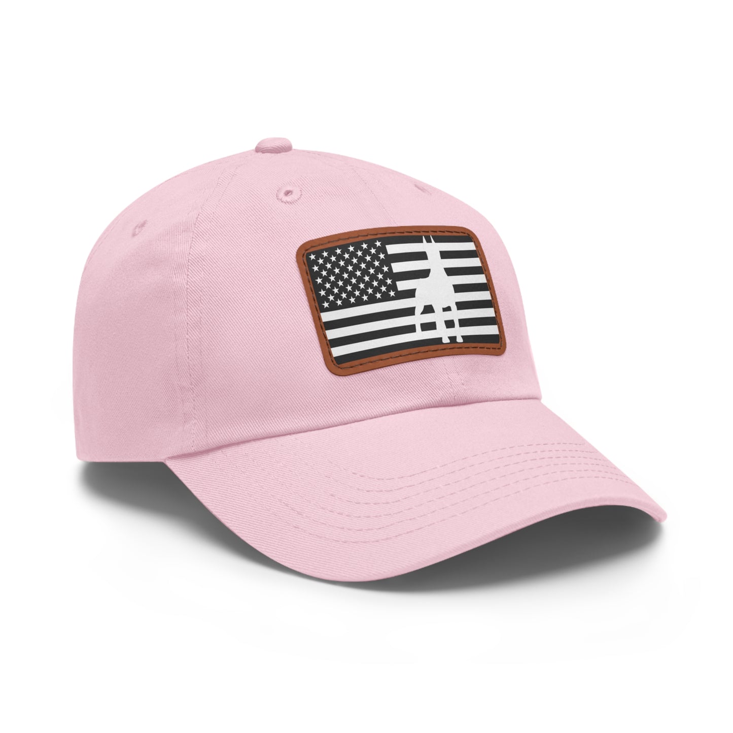 Doberman Protect 1 Dad Hat with Leather Patch (Rectangle)