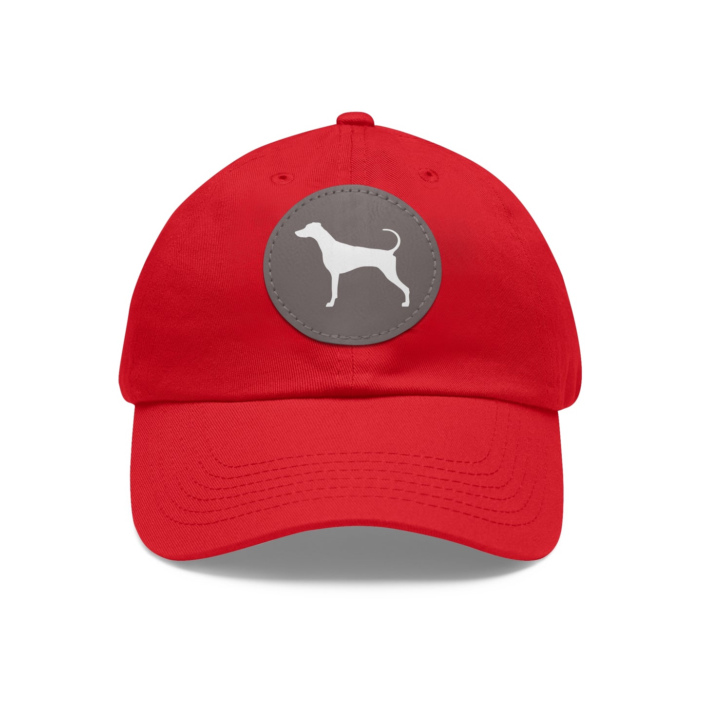N 7 Dad Hat with Leather Patch (Round)