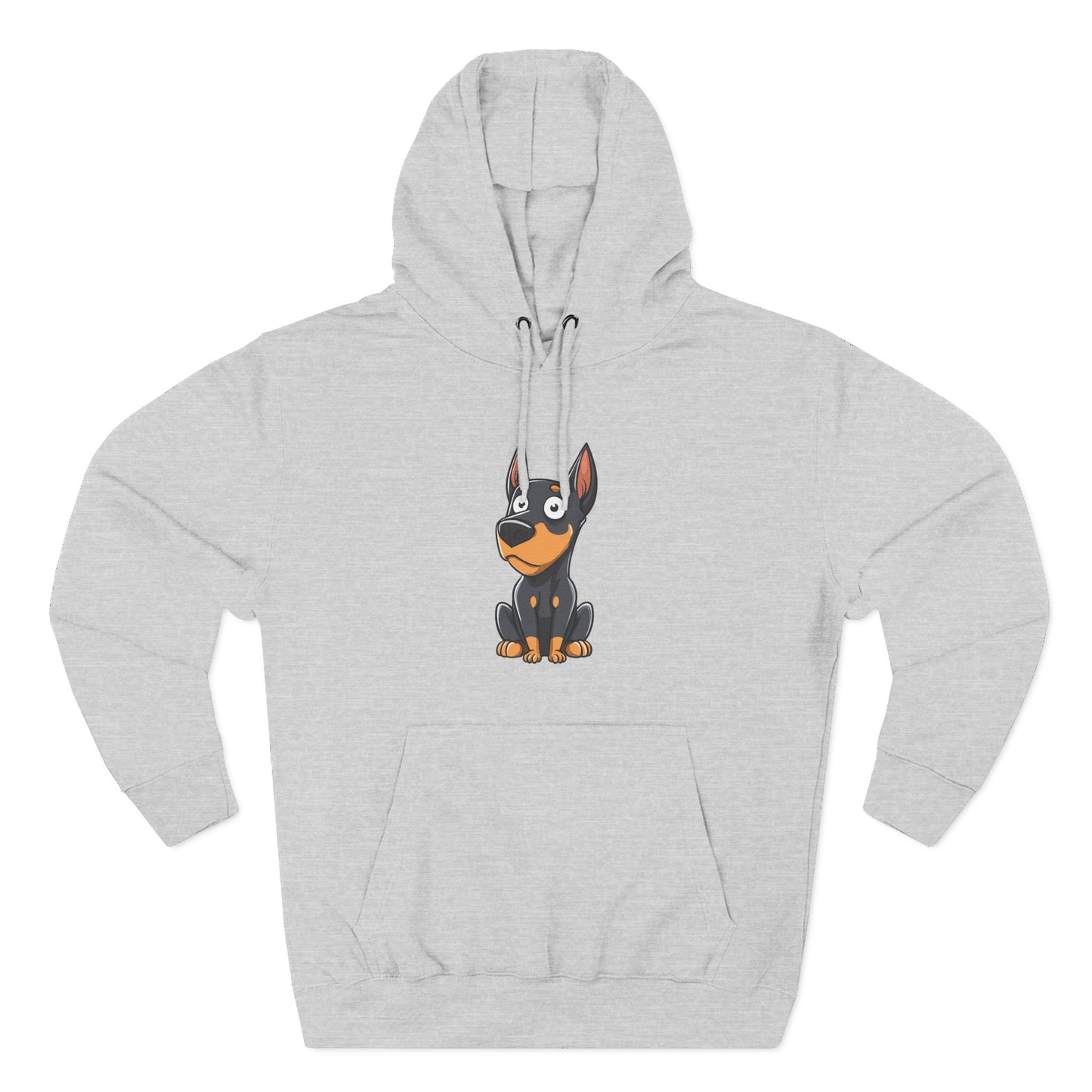 Doberman Cartoon 2 Three-Panel Fleece Hoodie
