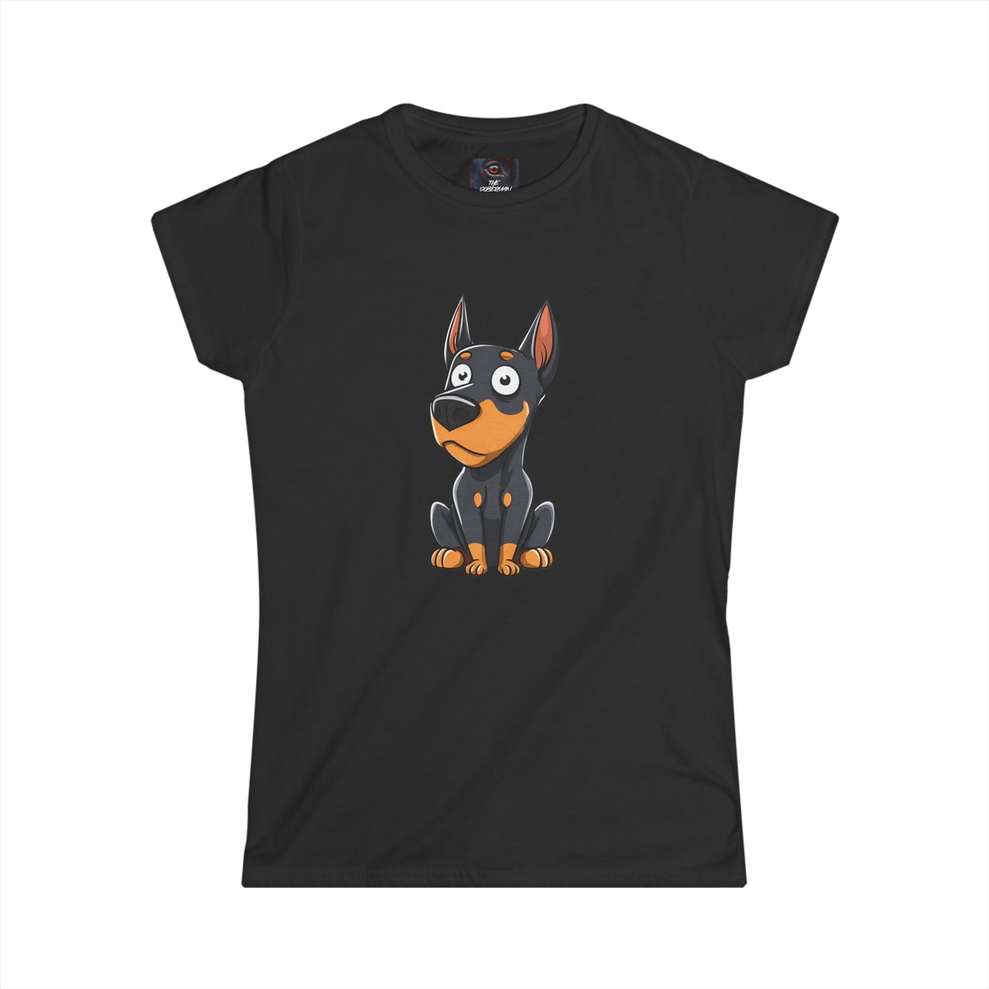 Cartoon Doberman 2 Women's Softstyle Tee