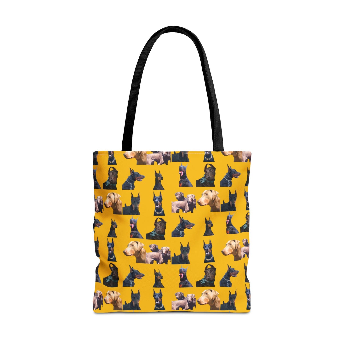 Edition 8 Doberman Model Pattern Yellow Tote Bag
