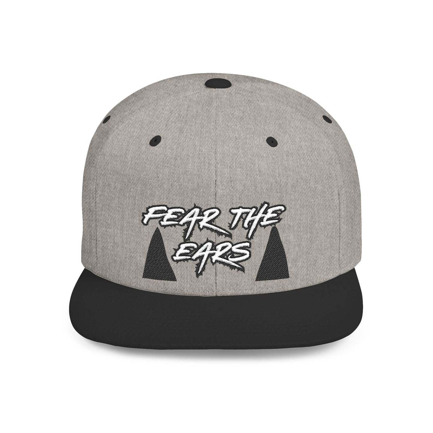 Ears 2 Embroidered Flat Bill Snapback