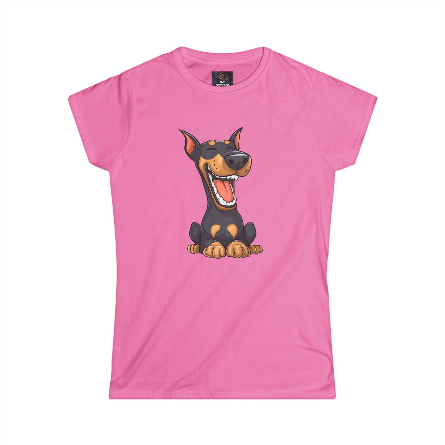 Cartoon Doberman 3 Women's Softstyle Tee