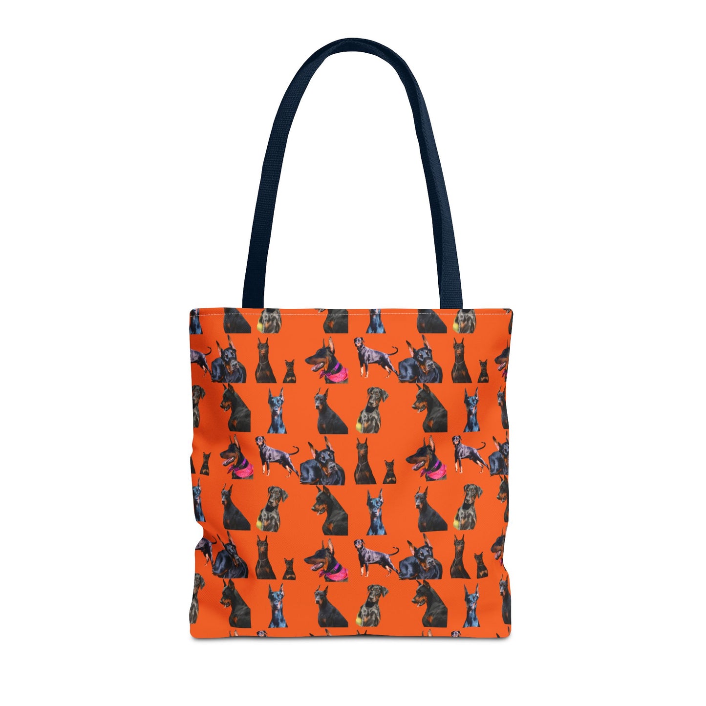 Edition 7 Doberman Model Pattern Orange Tote Bag