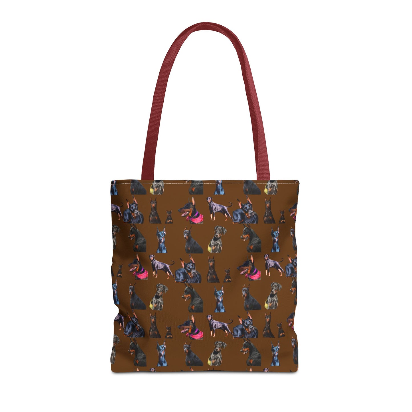 Edition 7 Doberman Model Pattern Brown Tote Bag