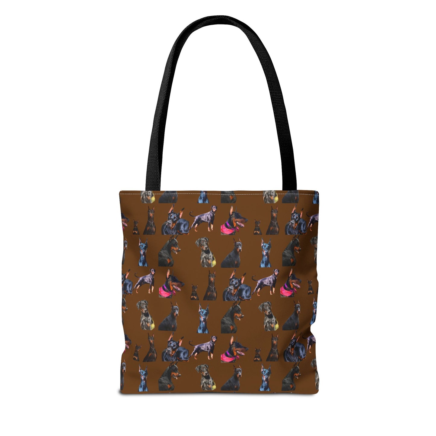 Edition 7 Doberman Model Pattern Brown Tote Bag