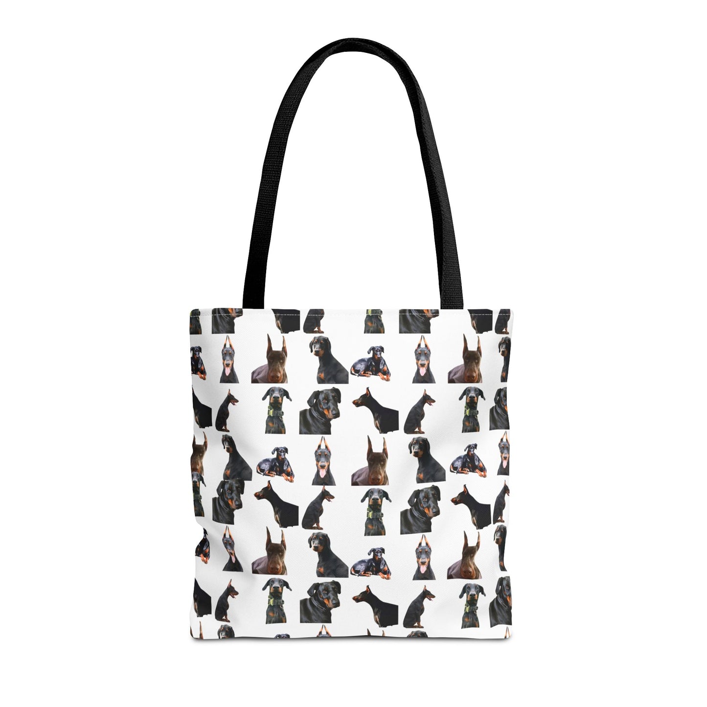Edition 6 Doberman Model Pattern White Tote Bag