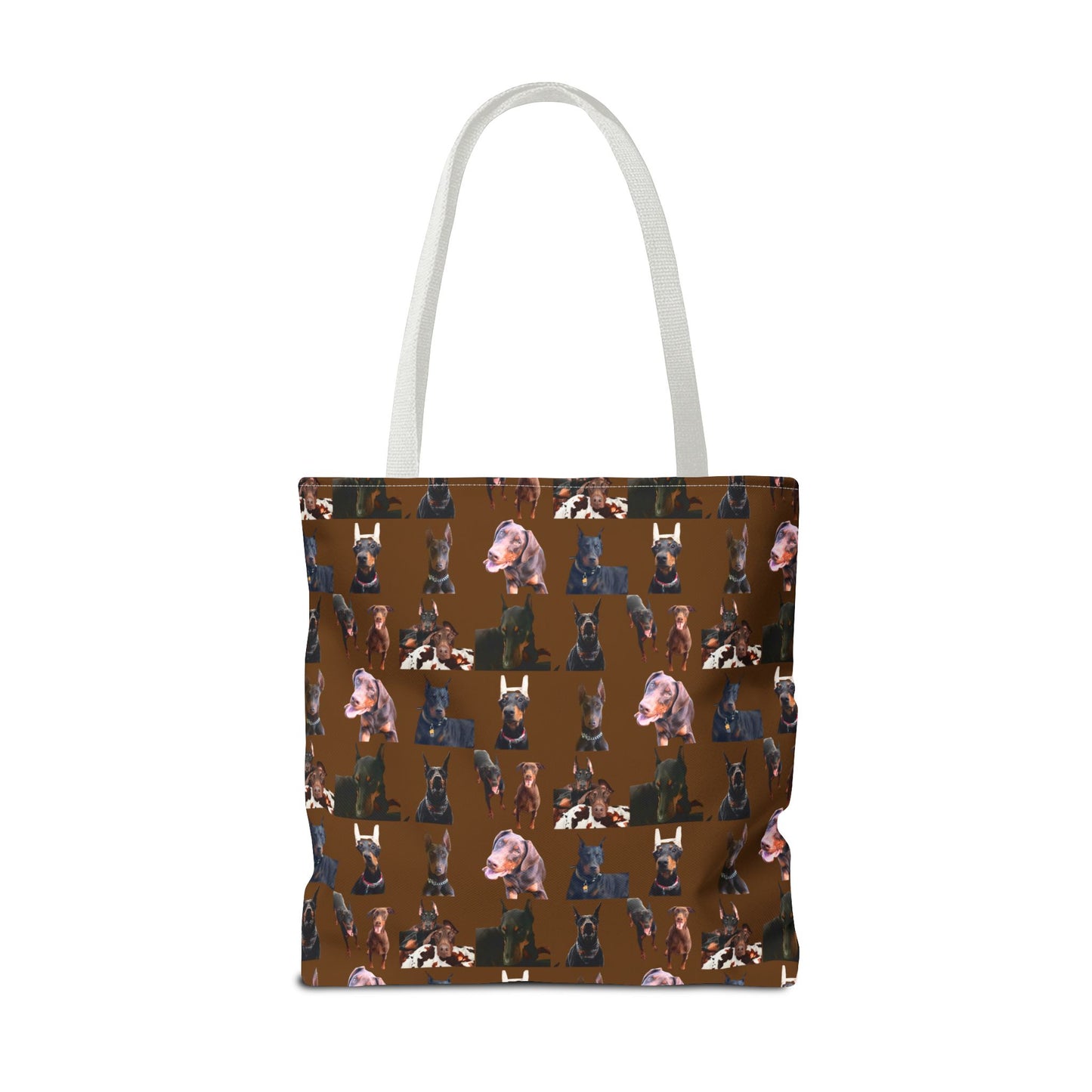 Edition 10 Doberman Model Pattern Brown Tote Bag